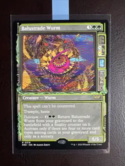 Balustrade Wurm (Showcase) R 0319 Non-Foil Duskmourn: House of Horror MTG Card - Image 1