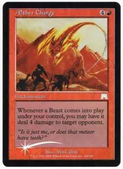 Aether Charge 2002 Onslaught FOIL Red Uncommon Enchantment MTG NM AZ1 - Image 1