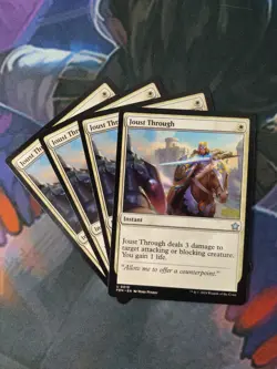 Joust Through x 4 | 7% Off 2+ | Foundations | NM | MTG - Image 1