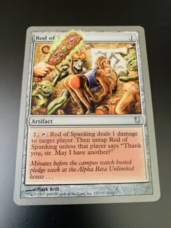 MTG Rod of Spanking LP Unhinged 127/140 - Magic The Gathering - Image 1