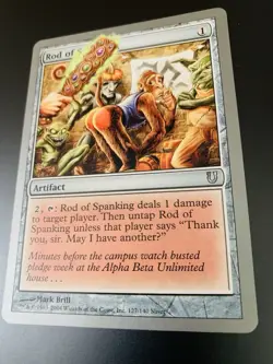 MTG Rod of Spanking LP Unhinged 127/140 - Magic The Gathering - Image 3