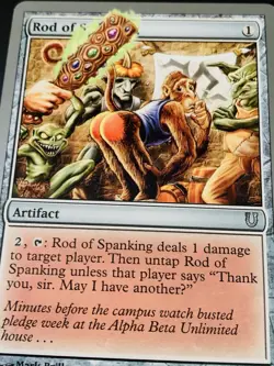 MTG Rod of Spanking LP Unhinged 127/140 - Magic The Gathering - Image 4