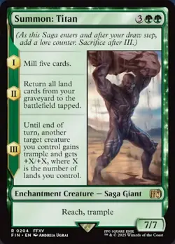 x1 Summon: Titan - Foil R MTG Final Fantasy M/NM, English - Image 1