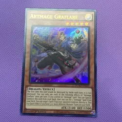 Yugioh Artmage Graflare DUAD-EN010 Duelist's Advance 1st Edition NM - Image 1