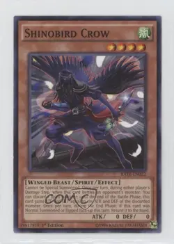 Shinobird Crow 1st Ed. YuGiOh Raging Tempest #RATE-EN022 0ob9 - Image 1