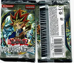 YUGIOH PACKS "METALRAIDERS" 2 PACK LOT FACTORY SEALED 9 CARDS-PP 1996 - Image 1