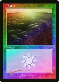 Magic the Gathering PLAINS #331/350 Invasion Land Foil Common 2000 NM - Image 1