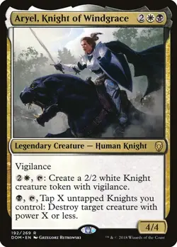 NM Aryel, Knight of Windgrace, MTG, Dominaria, Magic the Gathering, 192 - Image 1