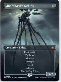 Sire of Seven Deaths (Borderless - Foil) [Foundations] (FDN) [MTG] Magic 292 - Image 1