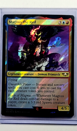 2022 MTG Magic the Gathering Warhammer 40k 40000 Surge Foil #131 Magnus the Red - Image 1
