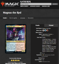 2022 MTG Magic the Gathering Warhammer 40k 40000 Surge Foil #131 Magnus the Red - Image 3
