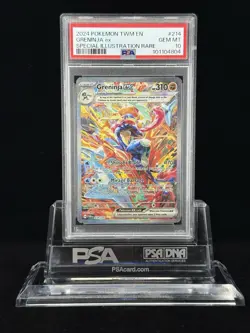 2024 POKEMON TWM EN-TWILIGHT MASQUERADE SPECIAL ILLUSTRATION GRENINJA EX PSA 10 - Image 1