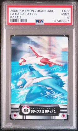 Latias & Latios Pokemon 2005 Zukan Card Part 1 Japanese #402 PSA 9 - Image 1