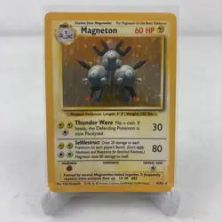 Magneton 9/102 Pokemon Card Base Set Holo WOTC 1999 LP / NM Rare - Image 1