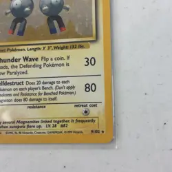 Magneton 9/102 Pokemon Card Base Set Holo WOTC 1999 LP / NM Rare - Image 5