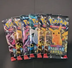 Paldean Fates Booster Pack Lot Of 6 Random Art Factory Sealed Pokemon TCG - Image 1