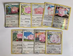 Chansey Blissey Lot Pokemon GO Evolutions Pokemon Cards Collection x9 NM - HP - Image 1