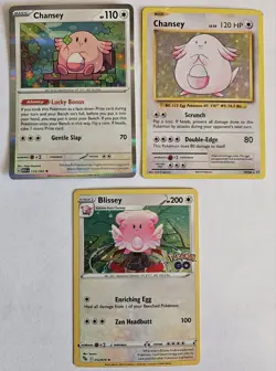 Chansey Blissey Lot Pokemon GO Evolutions Pokemon Cards Collection x9 NM - HP - Image 2
