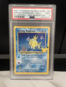 Pokemon Celebrations Shining Magikarp 66/64 PSA 9 Neo Revelations - Image 1