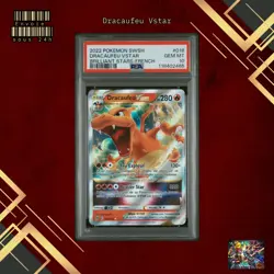 🇫🇷 DRACAUFEU VSTAR PSA 10 - STARS ETINCELANTES 018/172 FR Carte Pokemon 🇫🇷 - Image 1