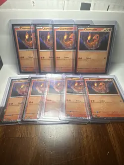 LOT Of (9) Pokemon TCG Scarlet Violet Blackstar Cosmo Promo Holo Charmander 047 - Image 1