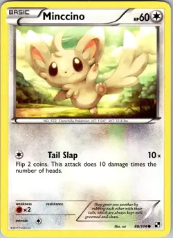 Pokemon TCG Minccino Black & White Base Set 88/114 Regular Common Card NM - Image 1
