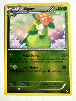 Pokemon TCG Lilligant Black & White Base Set 10/114 Reverse Holo Rare Card LP-NM - Image 1