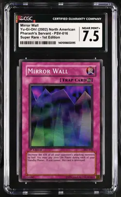 2002 YU-GI-OH! PSV-016 PHARAOH'S SERVANT 1ST ED #016 MIRROR WALL CGC 7.5 - Image 1