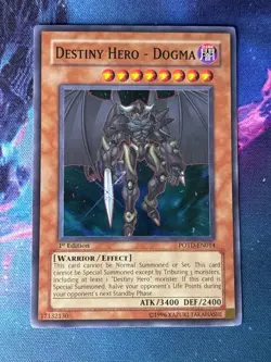 Yugioh! Destiny Hero - Dogma (NM) - POTD-EN014 - Super Rare - 1st Edition Anime - Image 1
