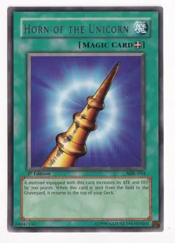 Yu-Gi-Oh TCG Horn Of The Unicorn Magic Ruler MRL-054 1st Ed Rare Card NM - Image 1