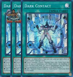 Yugioh! 3x Dark Contact SUDA-EN051 Super Rare 1st Ed NM - Image 1