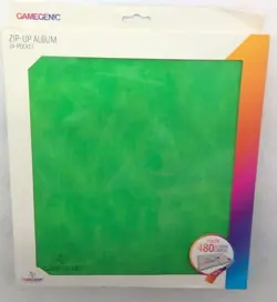Gamegenic Zip-up Album 24-Pocket holds 480 cards for LCG CCG GREEN (damaged box) - Image 1