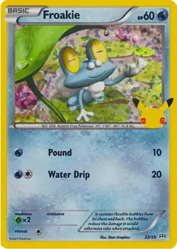 Froakie 22/25 Holo Mcdonalds Promo 25th Anniversary (2021) Mint Pokemon Card - Image 1