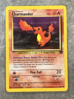 Charmander 50/82 Pokemon TCG Team Rocket Vintage WOTC Card Regular (Light Play)3 - Image 1