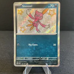Sneasel 182/091 Paldean Fates Baby Shiny Rare Holo NM Pokemon TCG Card - Image 1