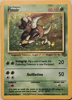 Pinsir Holo 9/64 Unlimited Jungle Pokemon Card Lightly Played Condition 1999 - Image 1