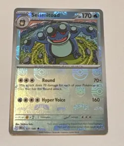Seismitoad 021/086 NM Card Master Ball Reverse Holo Pokemon TCG Black Bolt - Image 1