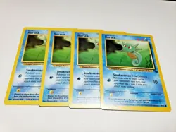 Set Of 4 Fossil Set Horsea LP Pokemon Card 49/62 4x x4 Deck Building - Image 1