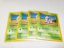 Set Of 4 Base Set Nidoran LP Pokemon Card 55/102 4x x4 Deck Building - Image 1