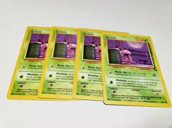 Set Of 4 Fossil Set Grimer LP Pokemon Card 48/62 4x x4 Deck Building - Image 1