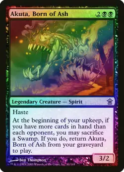 Akuta, Born of Ash FOIL Saviors of Kamigawa NM Black Rare MAGIC CARD ABUGames - Image 1