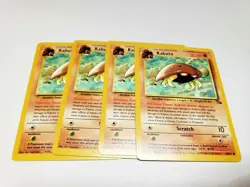 Set Of 4 Fossil Set Kabuto LP Pokemon Card 50/62 4x x4 Deck Building - Image 1