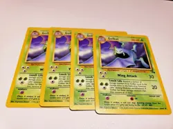 Set Of 4 Fossil Set Golbat LP Pokemon Card 34/62 4x x4 Deck Building - Image 1