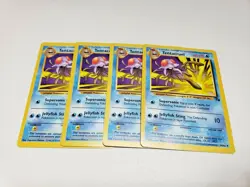Set Of 4 Fossil Set Tentacruel LP Pokemon Card 44/62 4x x4 Deck Building - Image 1
