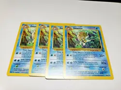 Set Of 4 Fossil Set Omastar LP Pokemon Card 40/62 4x x4 Deck Building - Image 1