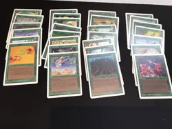 Mtg Unlimited Green Lot 28 Cards- Channel,Regrowth, Fungusaur, Fastbond - Image 1