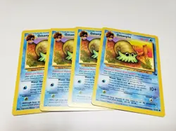 Set Of 4 Fossil Set Omanyte LP Pokemon Card 52/62 4x x4 Deck Building - Image 1