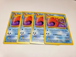 Set Of 4 Fossil Set Kingler LP Pokemon Card 38/62 4x x4 Deck Building - Image 1