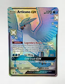 Articuno GX SV54/SV94 Hidden Fates Ultra Rare Shiny Vault Pokemon Card - MINT - Image 1