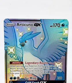 Articuno GX SV54/SV94 Hidden Fates Ultra Rare Shiny Vault Pokemon Card - MINT - Image 2